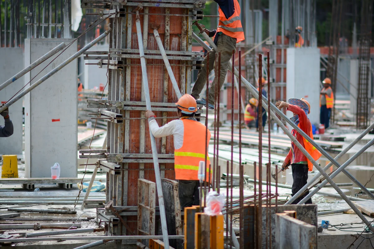 Construction workers in safety vests — quick business insurance in Los Angeles, CA | Blackstone Insurance Services