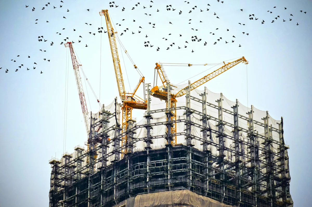 Construction site with cranes — general liability insurance in Los Angeles, CA | Blackstone Insurance Services